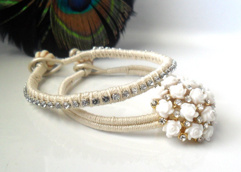 Bridal Bracelet Jewelry set, Friendship Bracelet, The ultimate Peacock wedding, trendy boho fashion wedding