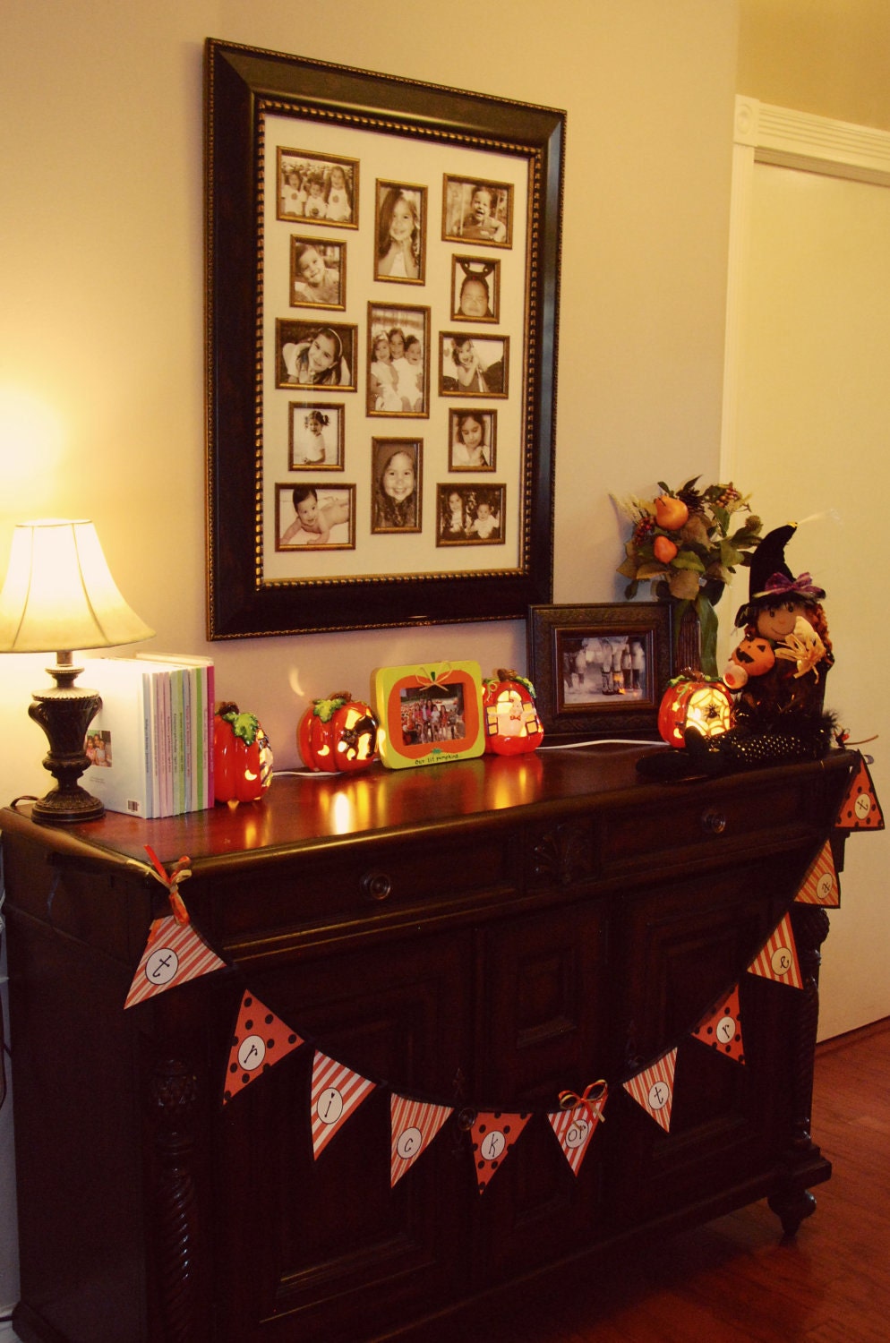 October Trick or Treat Halloween Banner DIY