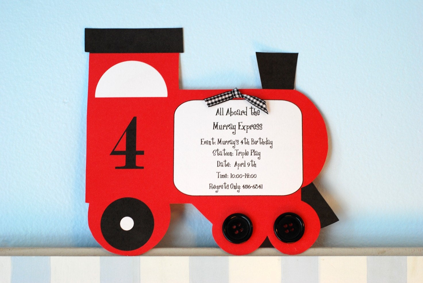 Train Birthday Party Invitation Invitations