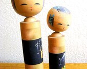 Japanese Kokeshi Doll  Vintage Cute Kyoto  Sisters