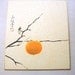 Vintage Japanese Painting Kaki Persimmon Gakuryo Nakamura Nihonga Style Showa Period