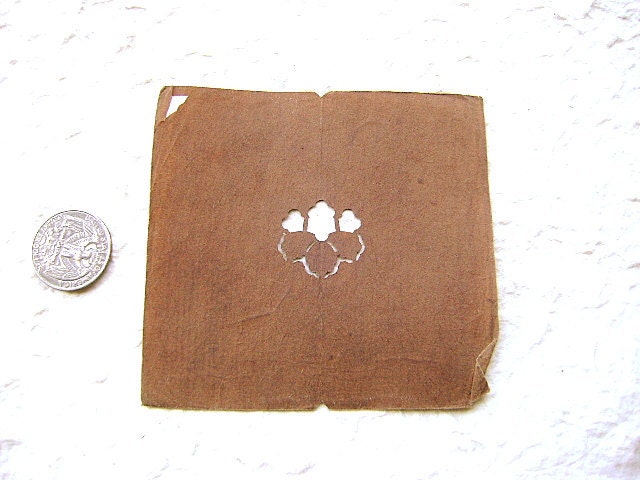 Vintage  Japanese Stencil  Family Crest  Kamon  Stencil C21 Flower Stencil