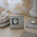 Mixed Media Framed Art, 3d, White, Silver, Leaves, Hostess Gift