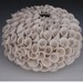 White Ceramic Art Vase - Decorative - Hydrangea - Flower - Texture - Sculpture - Contemporary - Modern