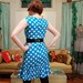 60's Polkadot Ruffle Dress, 36-36-38