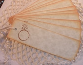 Wedding Ring Tags Place Cards Labels Set of 12