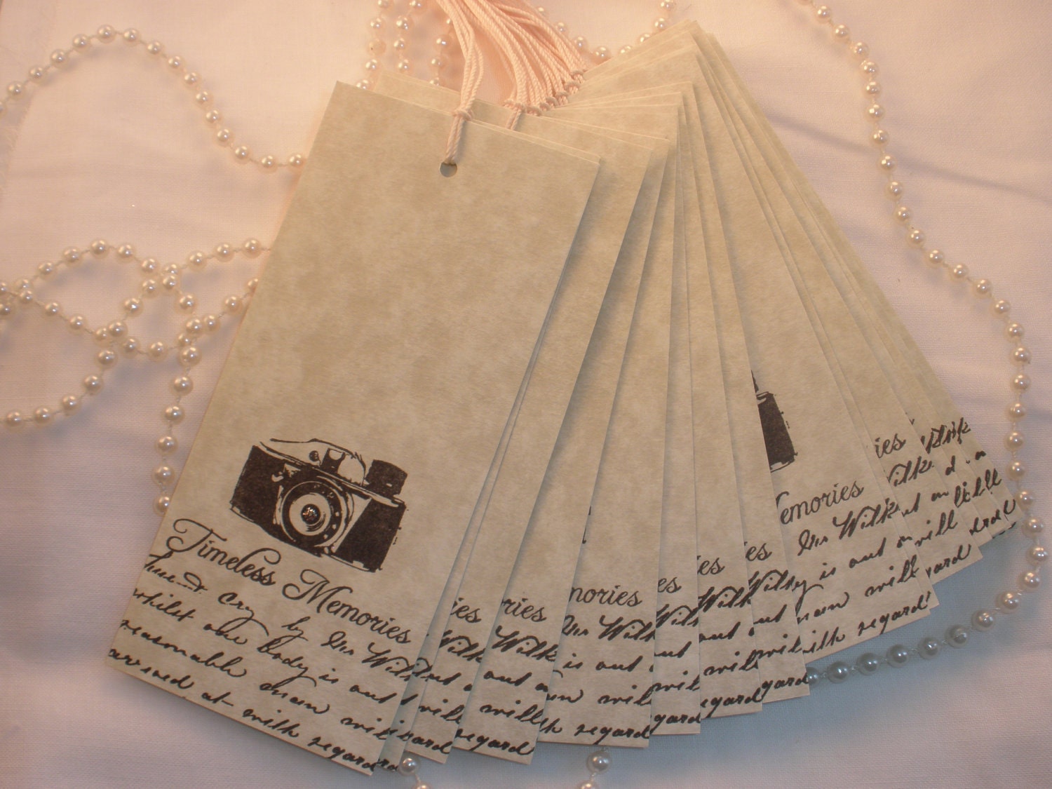 Wedding Wish Tree Tags Camera Set of 25
