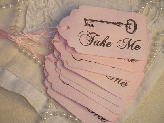 8 Hand Dyed Alice in Wonderland Take Me Tags
