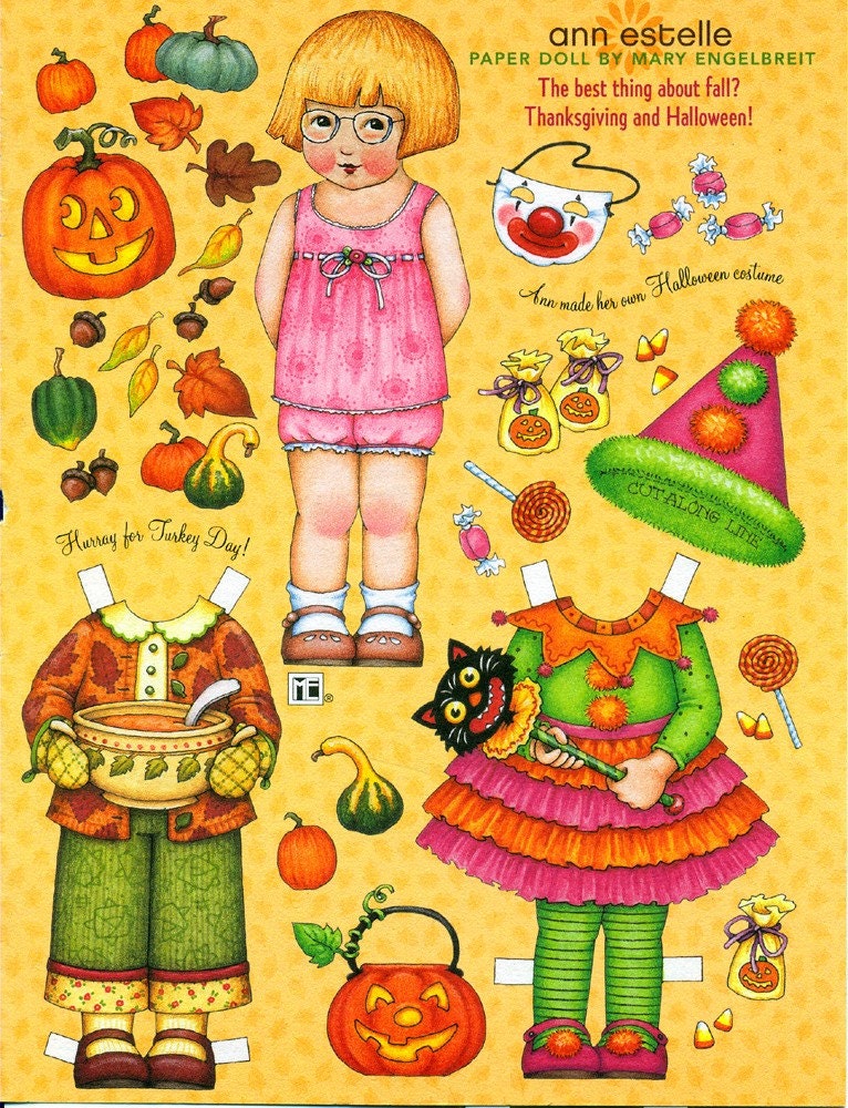 Image detail for Mary Engelbreit Paper Dolls Set of 7 by