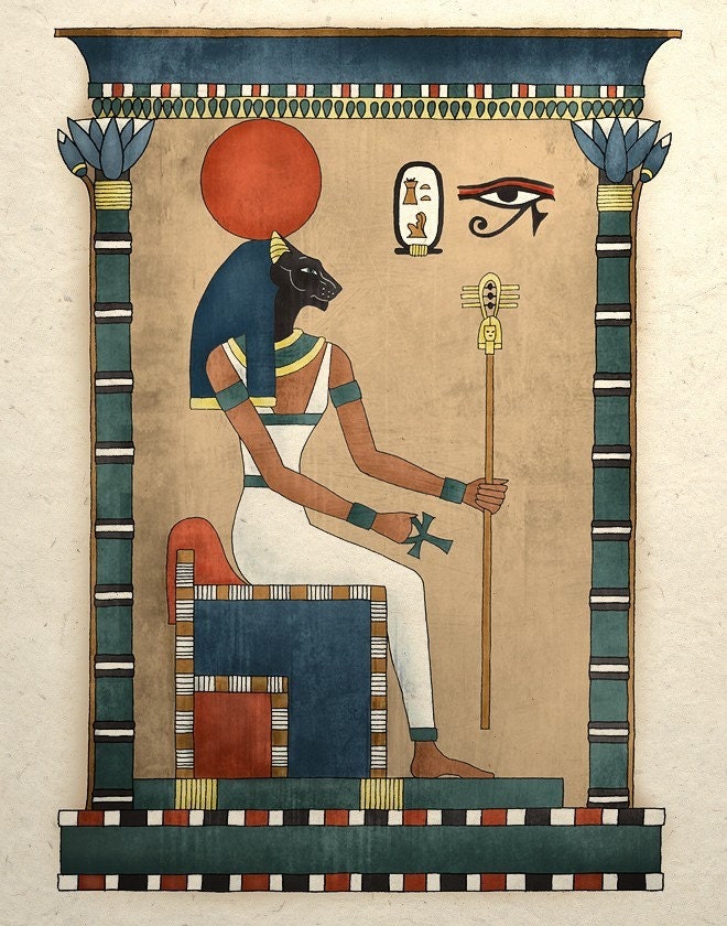 Ancient Egyptian Goddess Bastet Art Print