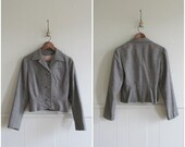 1940s vintage gray gaberdine fitted blazer