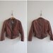 1980s vintage brown leather bomber jacket