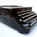 1936 Fully Restored L.C. Smith Corona Standard Colored Glass Keys Typewriter w/ Case