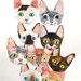 devon rex cats (original painting on paper)