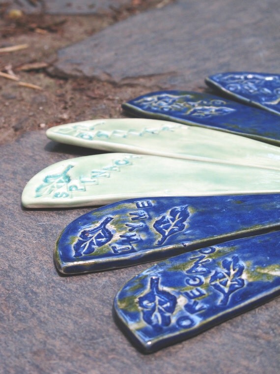 6 Ceramic Garden Stakes- Made to order- You Choose
