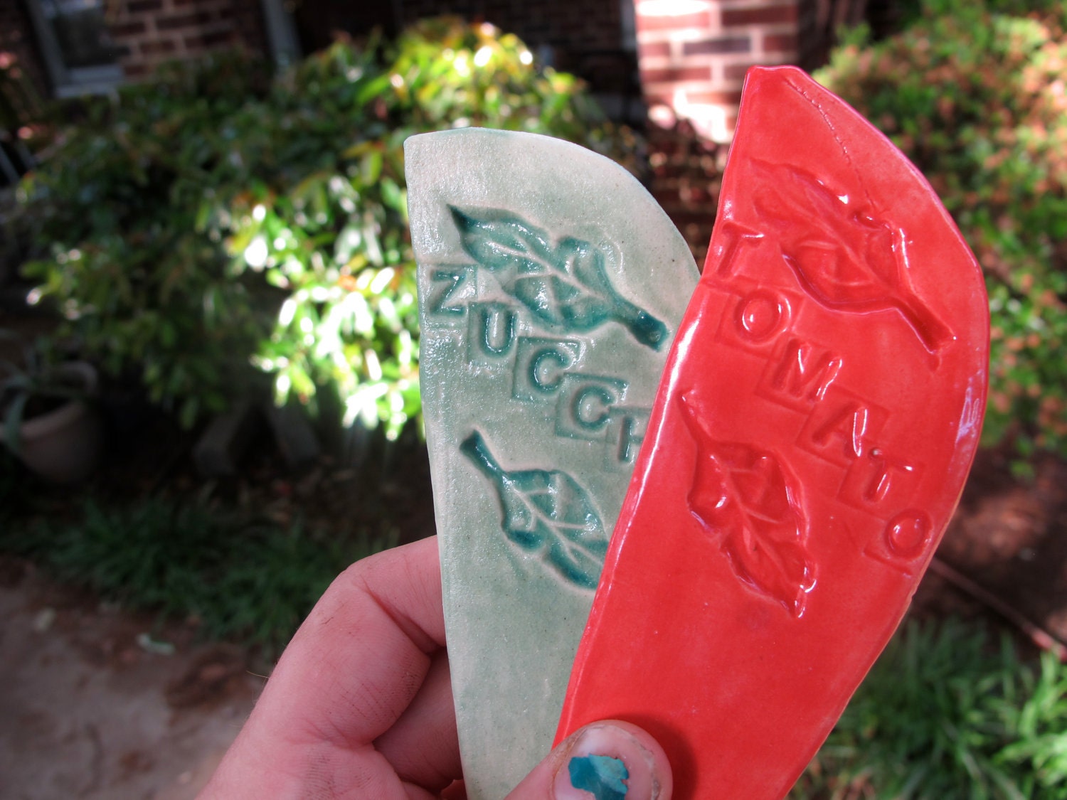6 Ceramic Garden Stakes- Made to order- You Choose
