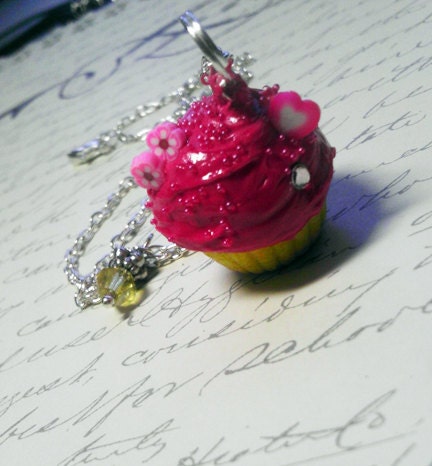 Pink Strawberry Scented Cupcake