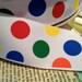 1.5" Primary Color DOTS Grosgrain sold by the yard