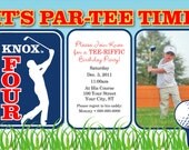 Personalized Golf Birthday Party Photo Invitation Design