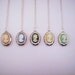 LAST ONE. One cameo locket necklace in your choice of pink or blue. Everyday wear jewelry. Silver. Victorian. For a classic woman.
