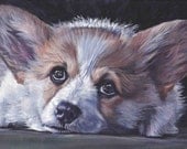 Custom Pet Portrait painting from photo an Original Painting of your dog or cat by LA Shepard 6x8"  pet art