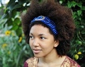 Natural Hair Accessories Navy Blue Elastic Beaded