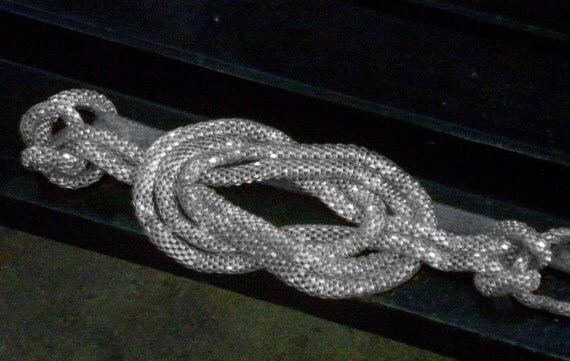 Kinky Hair Accessories Headband Afro Pewter Chain Knot  Elastic