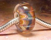 TURNING TIDE European Art Glass Lampwork Cored Bead Charm