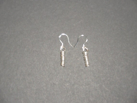 Sterling silver spiral wired earrings