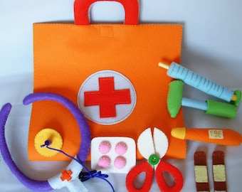 New-DIY Felt Medical bag, Doctor Set-PDF Pattern via Email-T22