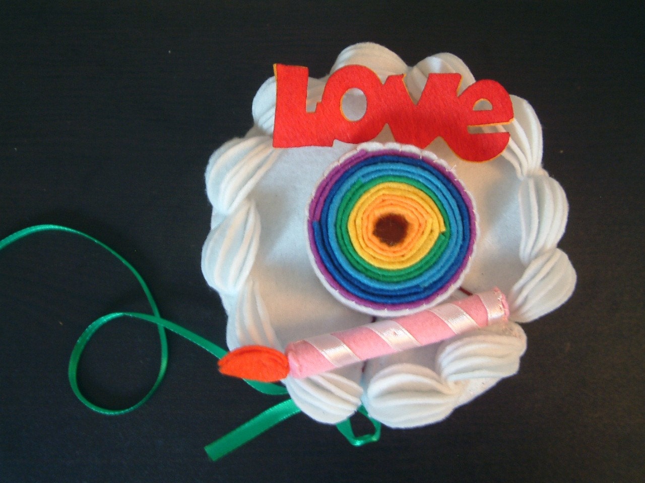 New-DIY felt rainbow cake(double tiers)---PDF Pattern via Email--F30