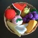 DIY Lovely fruit set 2(Watermelon,banana,peach,pear,grape,honeymelon)--PDF Pattern via Email--V03