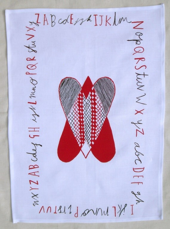 Love Token Linen Tea Towel
