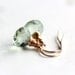 Mint Green Earrings Green Amethyst and Gold Gemstone Earrings