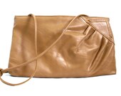 1970s Vintage Leather Mervyns Geometric Cutesy Clutch Purse