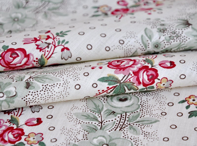 1930s french floral fabric