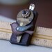 The Key - recycled DOMINO art pendant