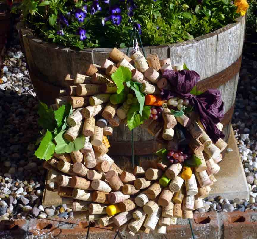 wine country wine cork wreath