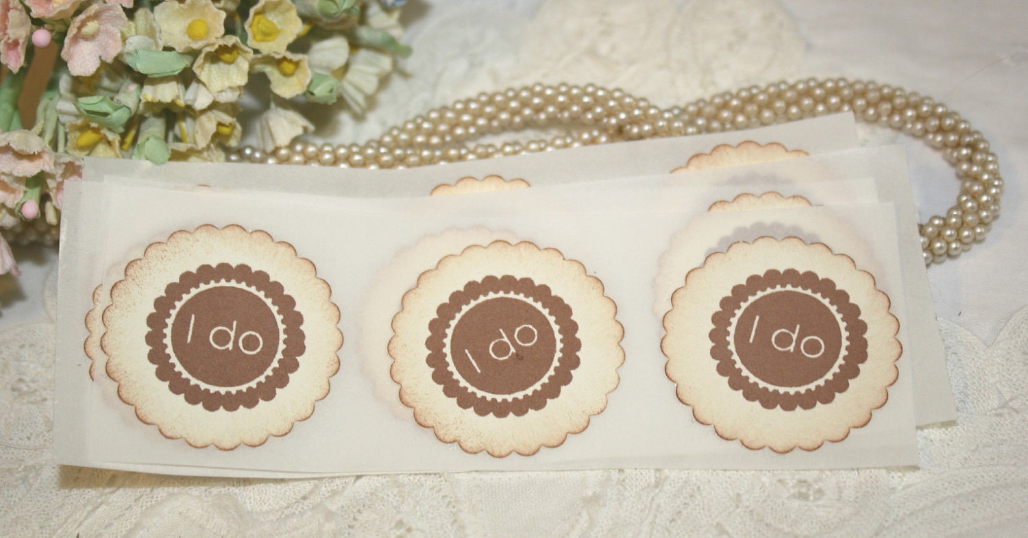 Wedding Stickers - Envelope Seals - I Do - Wedding Collection