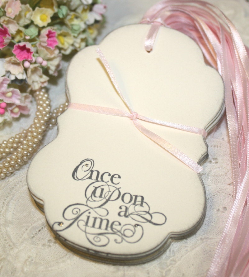 Wish Tree Wedding Tags - Once Upon a Time - Soft Gray and Silver - Set of 25