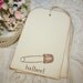 Baby Shower Wish Tree Tags - Vintage Bee Diaper Pin - Set of 12