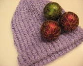 Women's Lavender Warm Knit Hat
