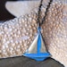 SALE 25% OFF Sailor - Necklace, Blue Sailboat Pendant, 18 Inch Brass Chain