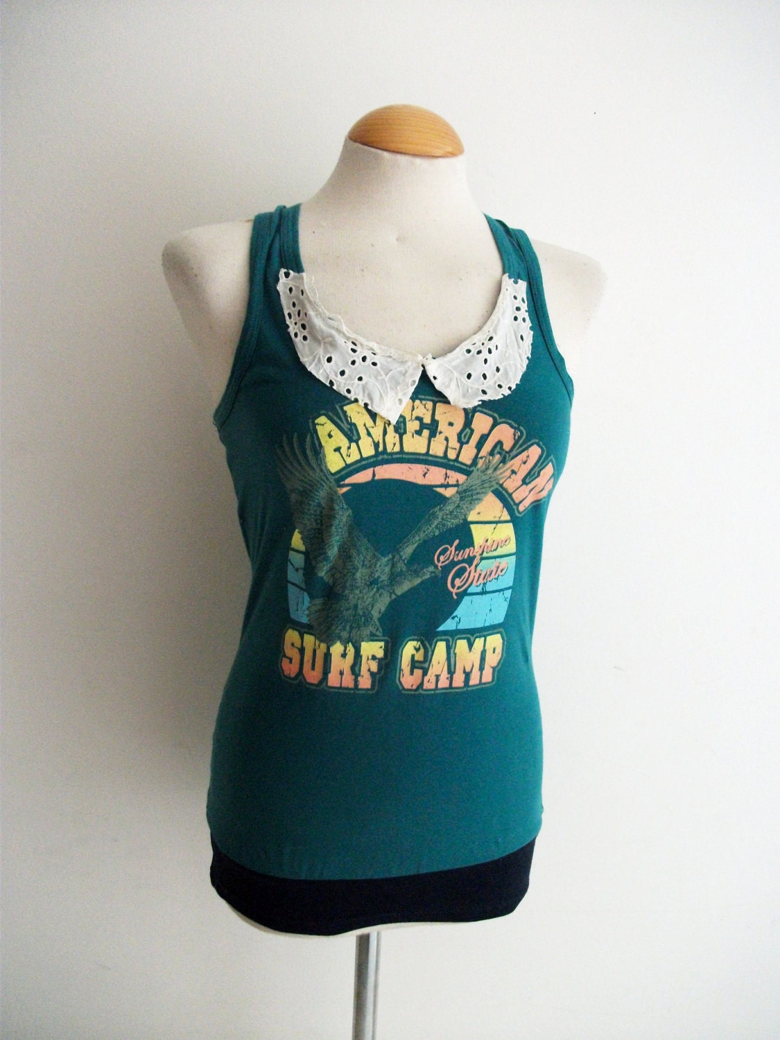 Teal Recycled American Surf Camp Tank Top