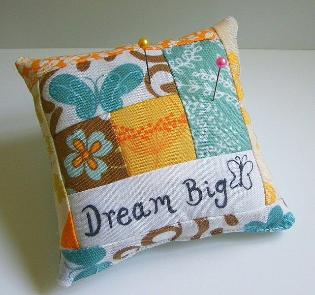 Butterfly Log Cabin Pincushion- Dream Big