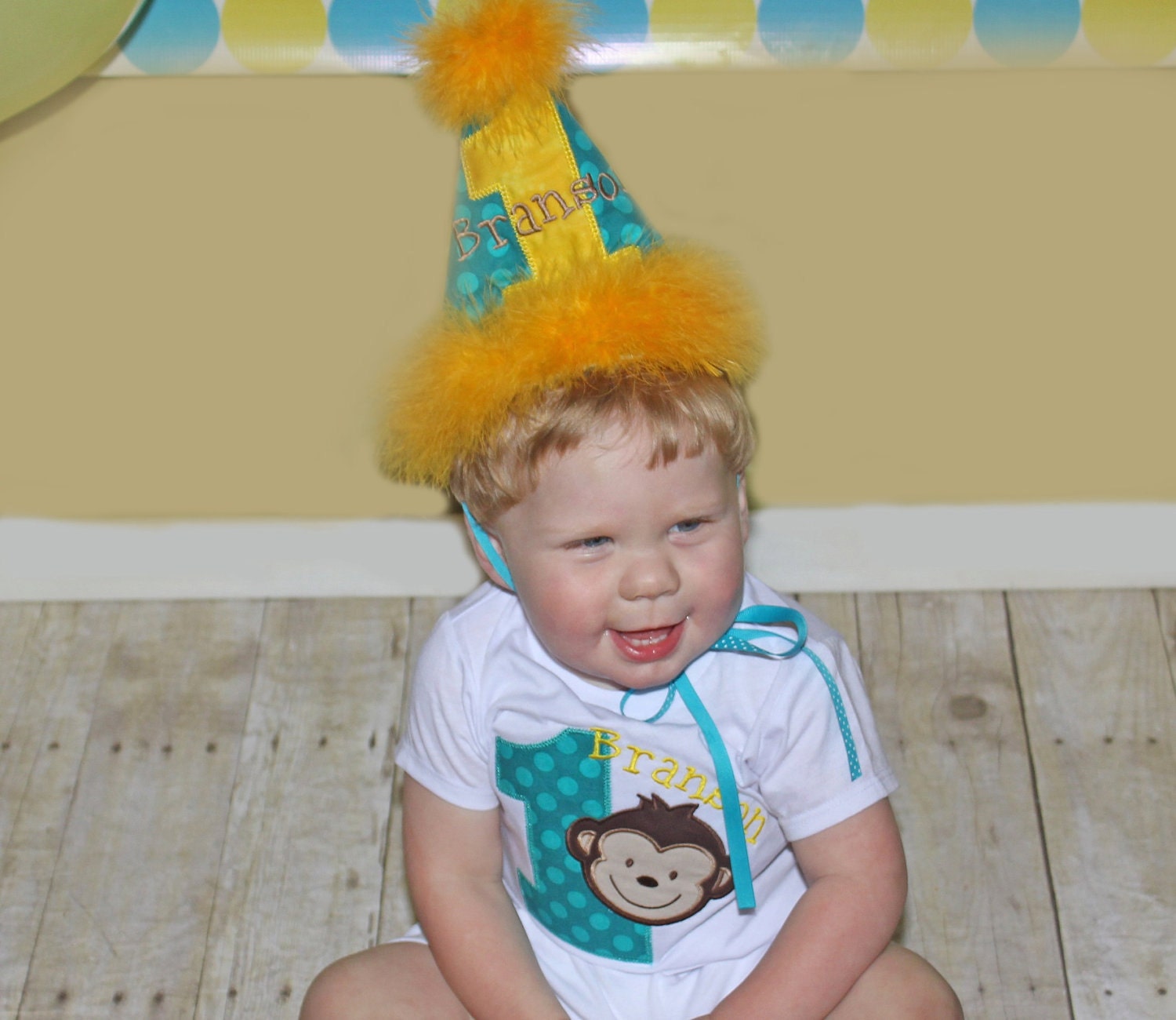Mod Monkey Boys First Birthday Personalized Shirt...Second Birthday...Third Birthday