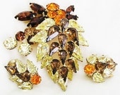 Continental Amber and Citrine Demi Parure