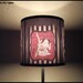 Burlesque Cabaret Lampshade lamp shade - burlesque decor, pinup decor, boudoir lamp shade, striped lamp shade
