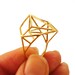 Architectural Structure Wide Geometric Gold Ring