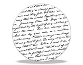 First Dance Wedding Lyrics Personalized Plate - a 10" dinner plate